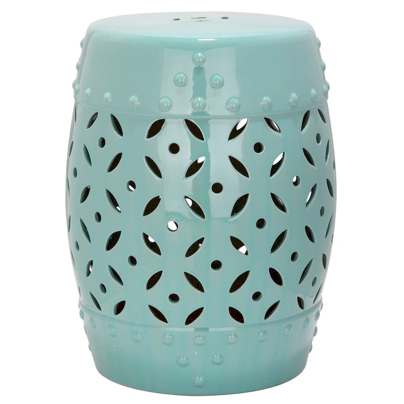 Tabouret de Jardin Décoratif en Céramique Blanche Harmony Snaefridur Paradise de SAFAVIEH