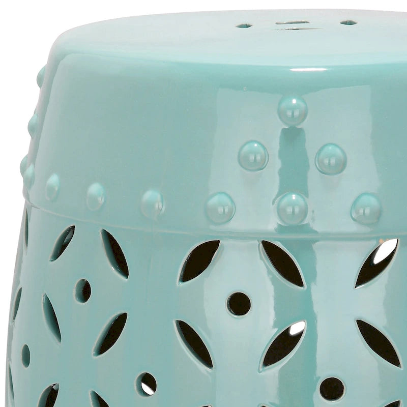 Tabouret de Jardin Décoratif en Céramique Blanche Harmony Snaefridur Paradise de SAFAVIEH