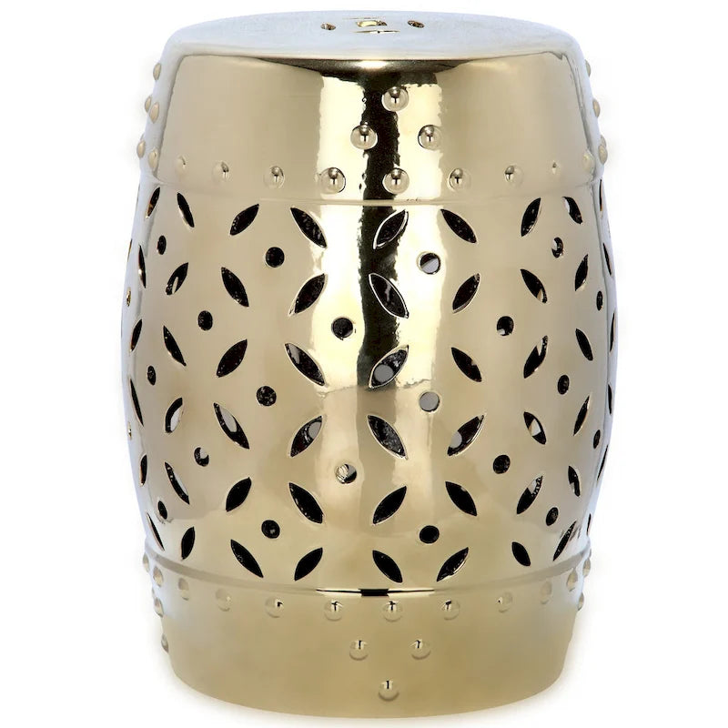 Tabouret de Jardin Décoratif en Céramique Blanche Harmony Snaefridur Paradise de SAFAVIEH