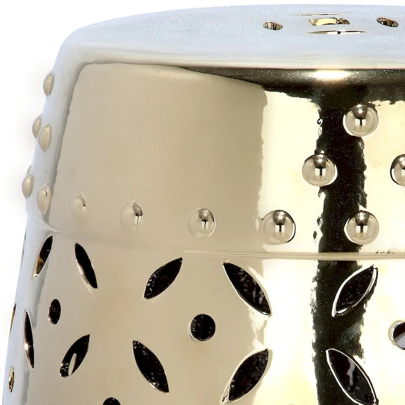 Tabouret de Jardin Décoratif en Céramique Blanche Harmony Snaefridur Paradise de SAFAVIEH