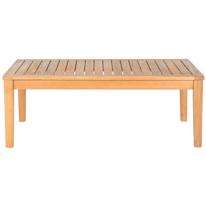 Ensemble de patio 4 pièces Kaia en bois d'acacia d'extérieur SAFAVIEH - 48L x 32P x 25H