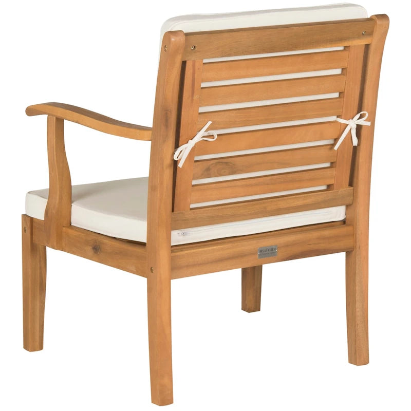 Ensemble de patio 4 pièces Kaia en bois d'acacia d'extérieur SAFAVIEH - 48L x 32P x 25H