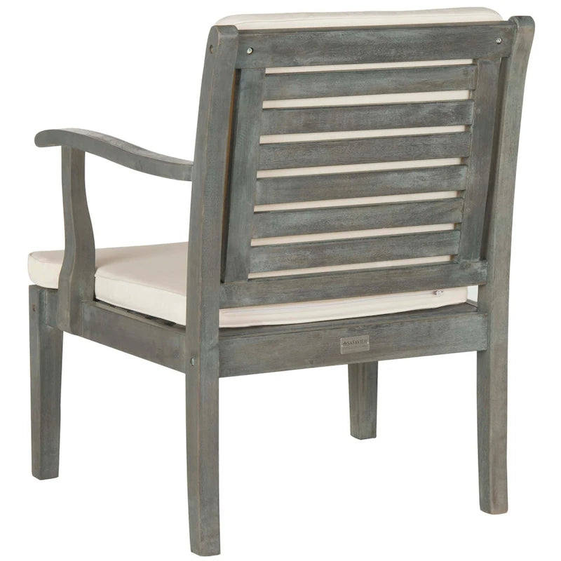 Ensemble de patio 4 pièces Kaia en bois d'acacia d'extérieur SAFAVIEH - 48L x 32P x 25H