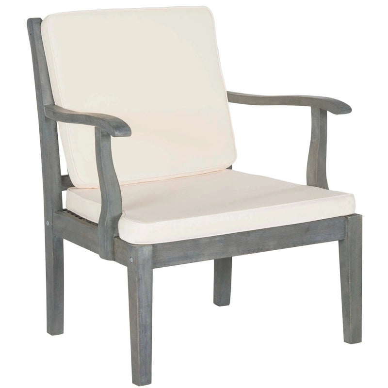 Ensemble de patio 4 pièces Kaia en bois d'acacia d'extérieur SAFAVIEH - 48L x 32P x 25H