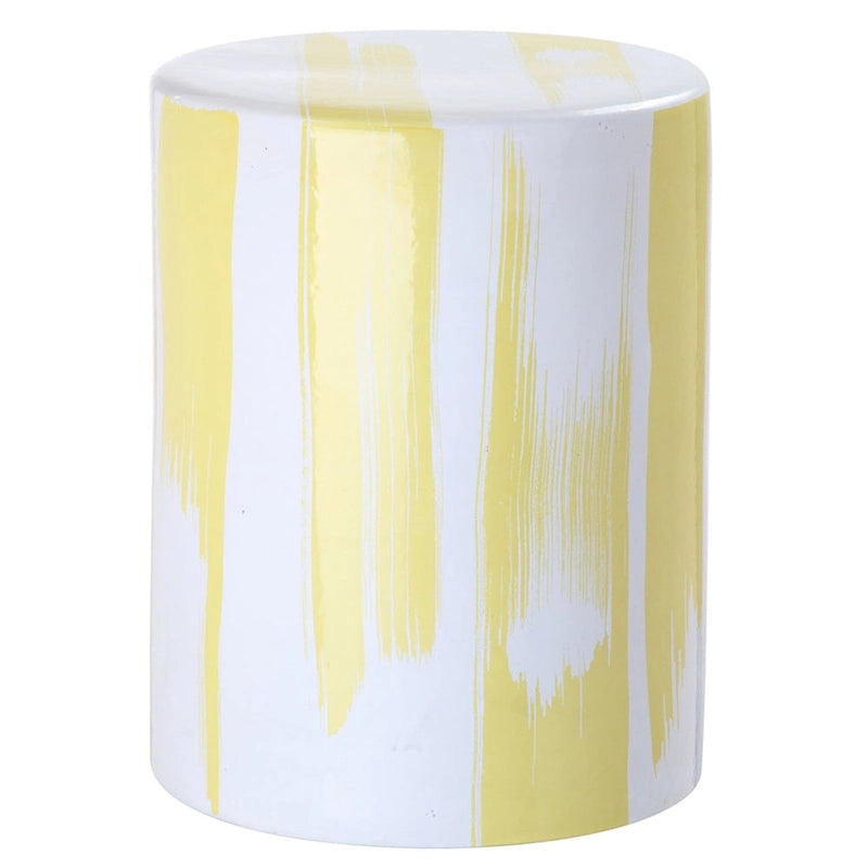 Tabouret de jardin en céramique noir Safavieh Radita, motif abstrait et moderne