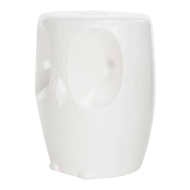Tabouret de jardin décoratif d'intérieur/extérieur en céramique SAFAVIEH Media Owl