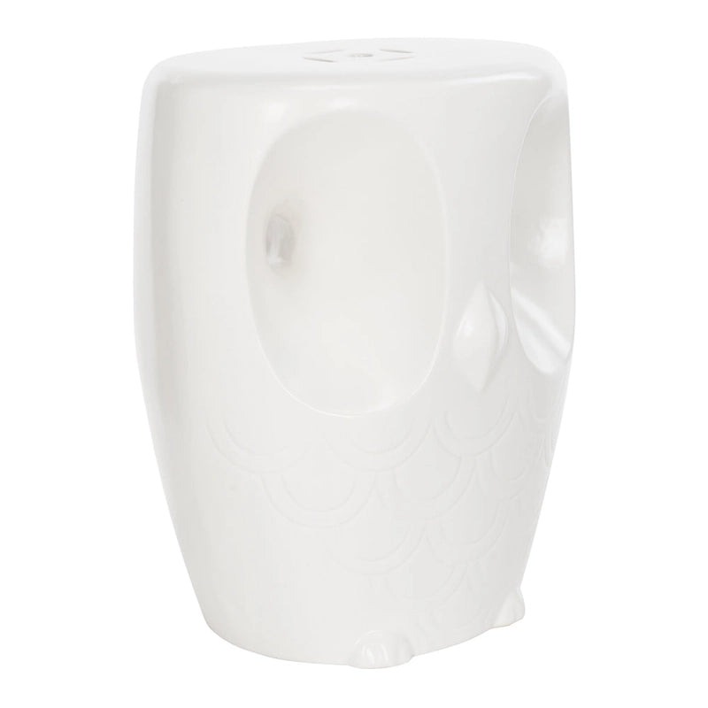 Tabouret de jardin décoratif d'intérieur/extérieur en céramique SAFAVIEH Media Owl