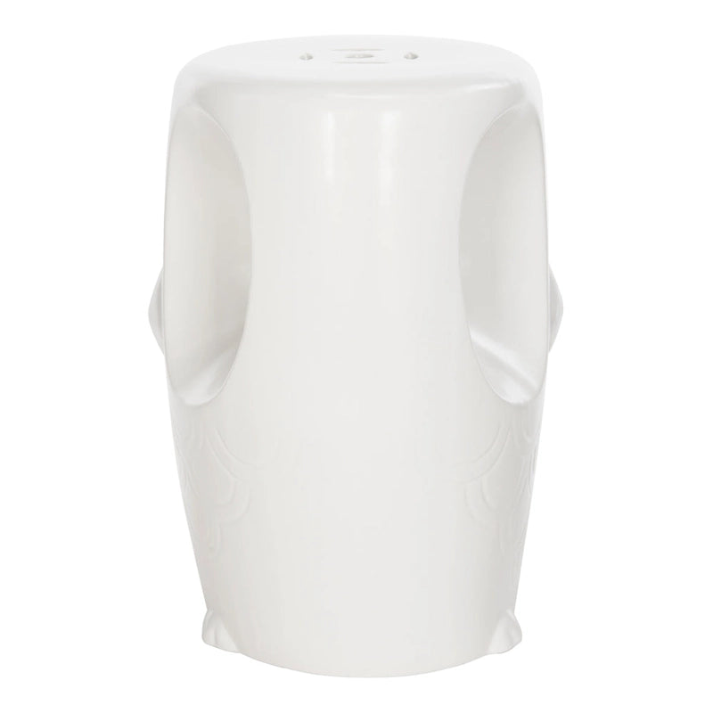 Tabouret de jardin décoratif d'intérieur/extérieur en céramique SAFAVIEH Media Owl