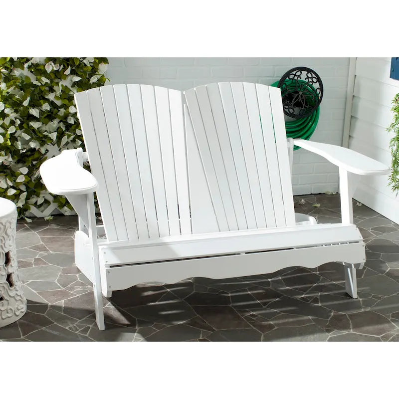 Banc d'extérieur Adirondack Fanie en bois d'acacia SAFAVIEH - 57Lx37Px33H