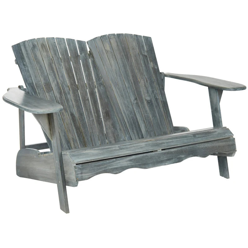 Banc d'extérieur Adirondack Fanie en bois d'acacia SAFAVIEH - 57Lx37Px33H