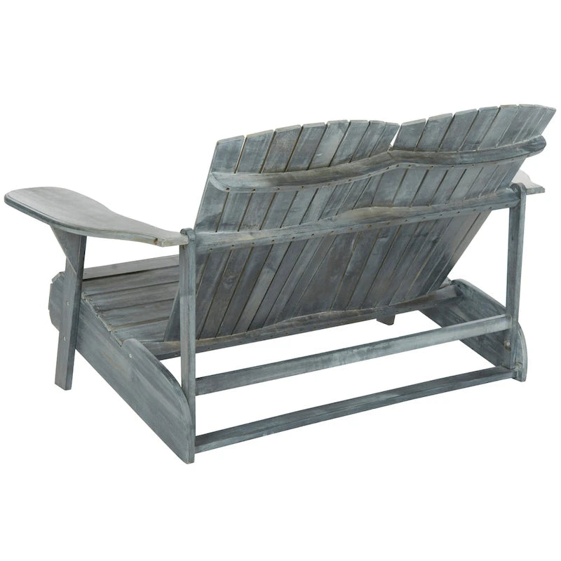 Banc d'extérieur Adirondack Fanie en bois d'acacia SAFAVIEH - 57Lx37Px33H