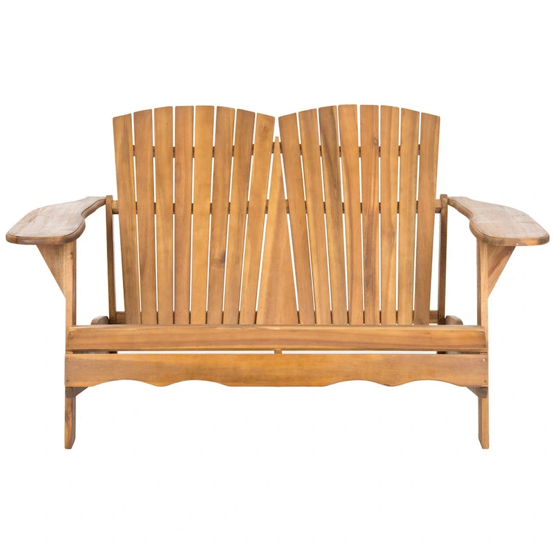 Banc d'extérieur Adirondack Fanie en bois d'acacia SAFAVIEH - 57Lx37Px33H