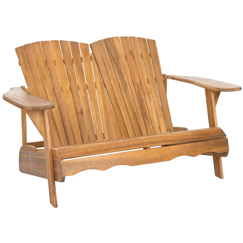 Banc d'extérieur Adirondack Fanie en bois d'acacia SAFAVIEH - 57Lx37Px33H