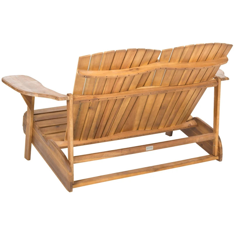 Banc d'extérieur Adirondack Fanie en bois d'acacia SAFAVIEH - 57Lx37Px33H