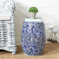 SAFAVIEH Albertina Tabouret décoratif en céramique pour jardin intérieur/extérieur