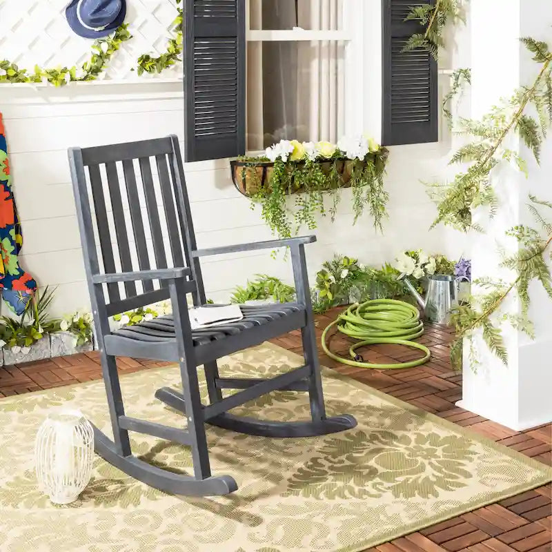 SAFAVIEH Rocking Chair d'extérieur Sandorne - 25L x 40P x 32H