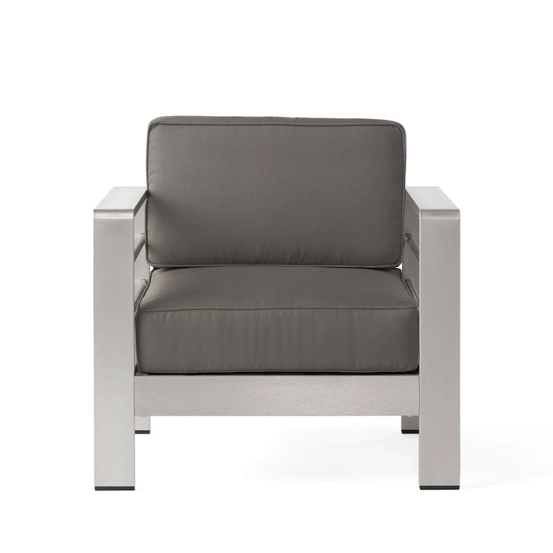 Fauteuils de club en aluminium Cape avec coussins Sunbrella en option (lot de 4) par Christopher Knight Home