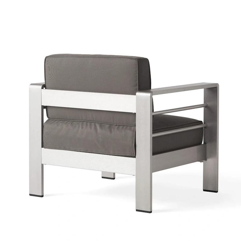 Fauteuils de club en aluminium Cape avec coussins Sunbrella en option (lot de 4) par Christopher Knight Home