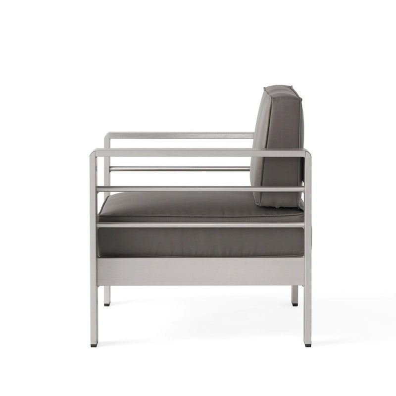Fauteuils de club en aluminium Cape avec coussins Sunbrella en option (lot de 4) par Christopher Knight Home