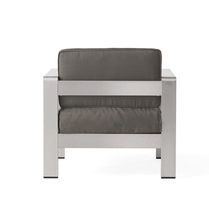 Fauteuils de club en aluminium Cape avec coussins Sunbrella en option (lot de 4) par Christopher Knight Home