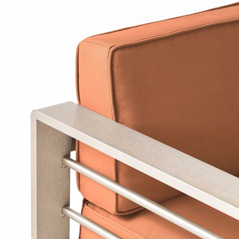 Fauteuils de club en aluminium Cape avec coussins Sunbrella en option (lot de 4) par Christopher Knight Home