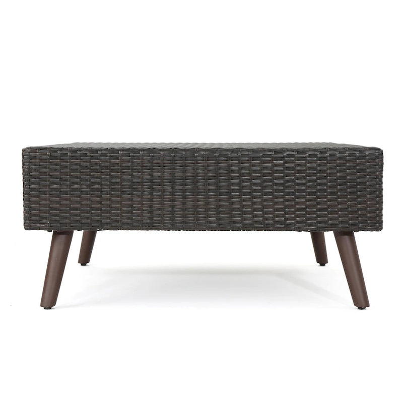 Ensemble de canapé d'angle en osier 4 pièces Tahiti Outdoor avec coussins par Christopher Knight Home