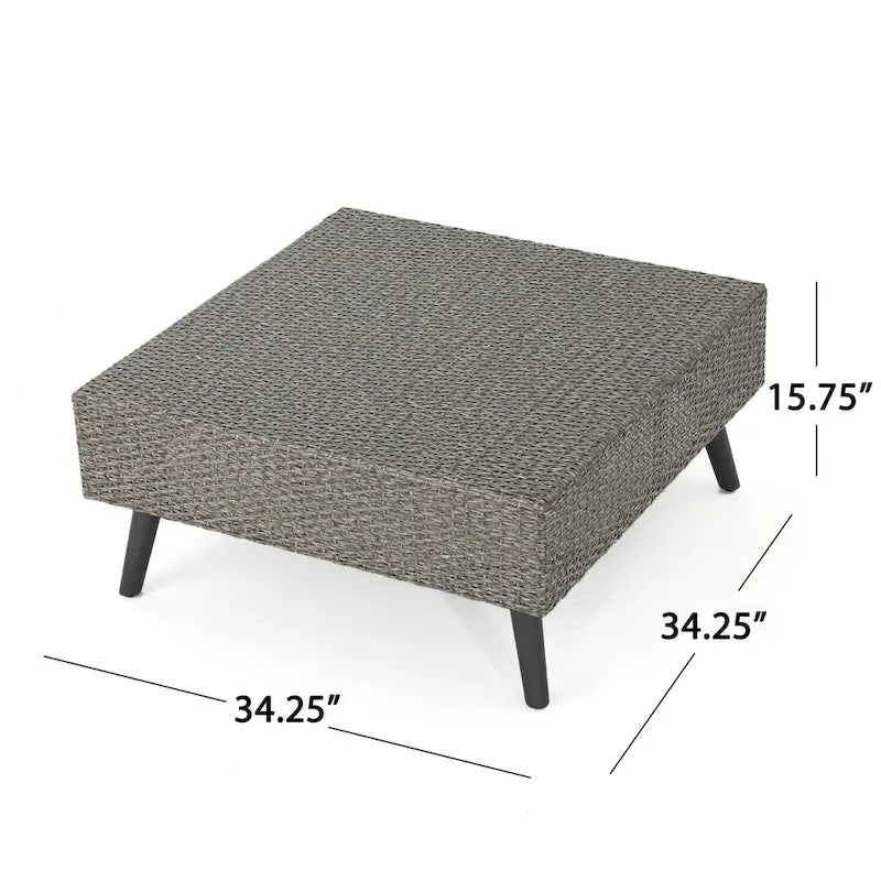 Ensemble de canapé d'angle en osier 4 pièces Tahiti Outdoor avec coussins par Christopher Knight Home