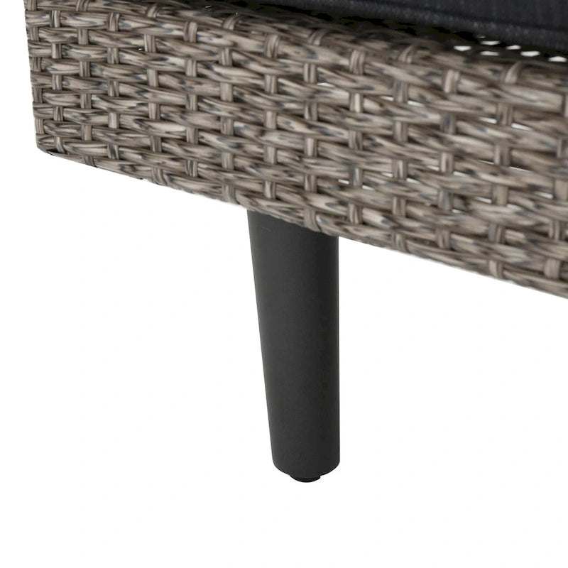 Ensemble de canapé d'angle en osier 4 pièces Tahiti Outdoor avec coussins par Christopher Knight Home