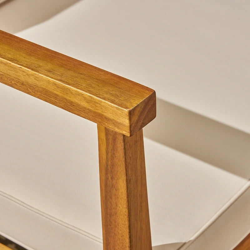 Ensemble de conversation d'extérieur Newbury en bois d'acacia 4 places avec table basse par Christopher Knight Home