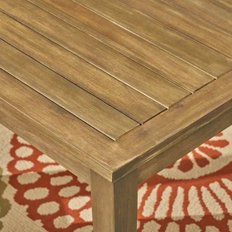Ensemble de conversation d'extérieur Newbury en bois d'acacia 4 places avec table basse par Christopher Knight Home