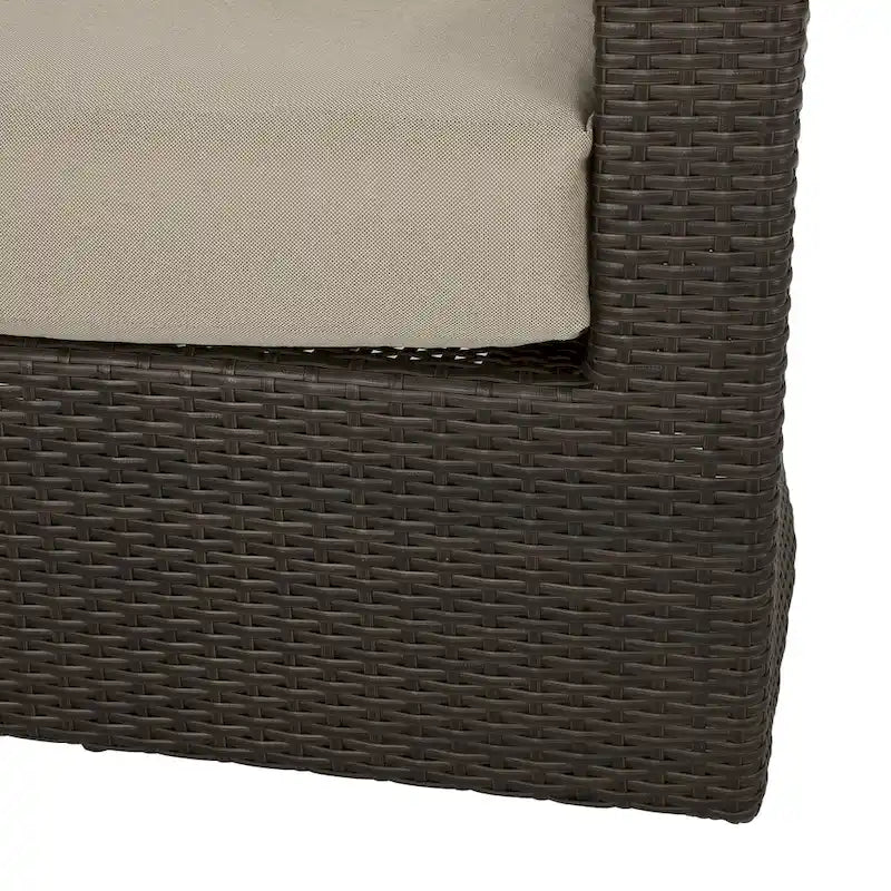 Fauteuil pivotant d'extérieur en osier et aluminium Darius par Christopher Knight Home