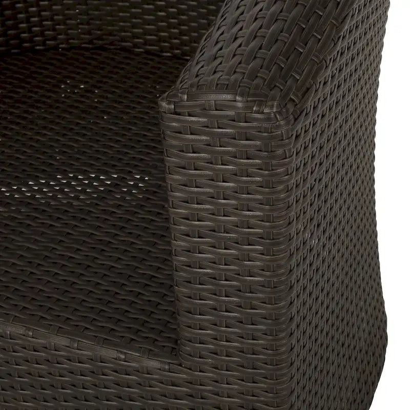 Fauteuil pivotant d'extérieur en osier et aluminium Darius par Christopher Knight Home