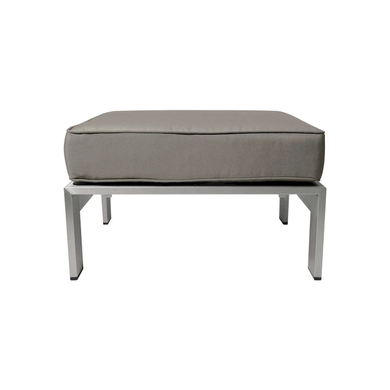 Ensemble canapé trois places en aluminium et pouf d'extérieur Cape Coral avec tables d'appoint par Christopher Knight Home