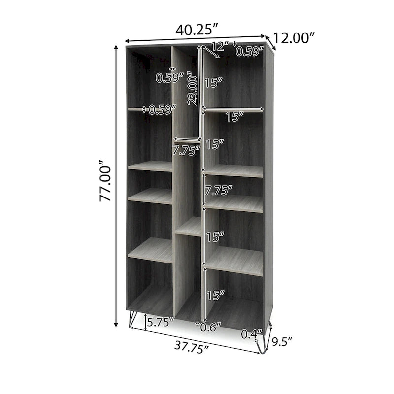 Ensemble de meuble TV Bramhall 3 pièces gris en faux bois par Christopher Knight Home