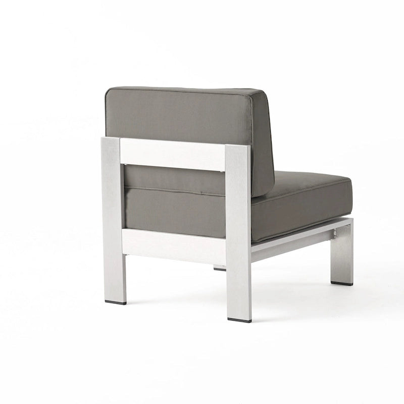 Canapé d'angle d'extérieur en aluminium en U pour 11 personnes, par Christopher Knight Home, Cape Coral