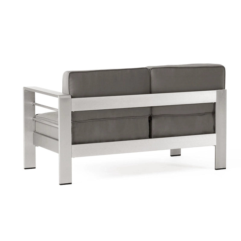 Canapé d'angle d'extérieur en aluminium en U pour 11 personnes, par Christopher Knight Home, Cape Coral