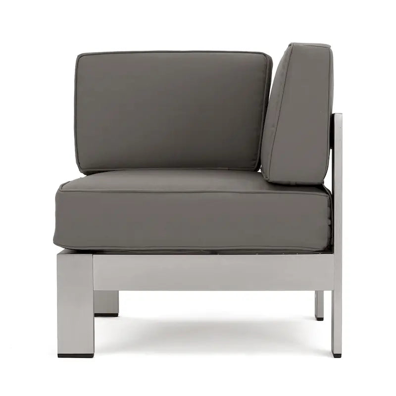 Canapé d'angle d'extérieur en aluminium en U pour 11 personnes, par Christopher Knight Home, Cape Coral