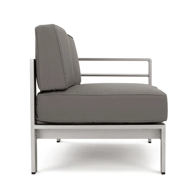 Canapé d'angle d'extérieur en aluminium en U pour 11 personnes, par Christopher Knight Home, Cape Coral
