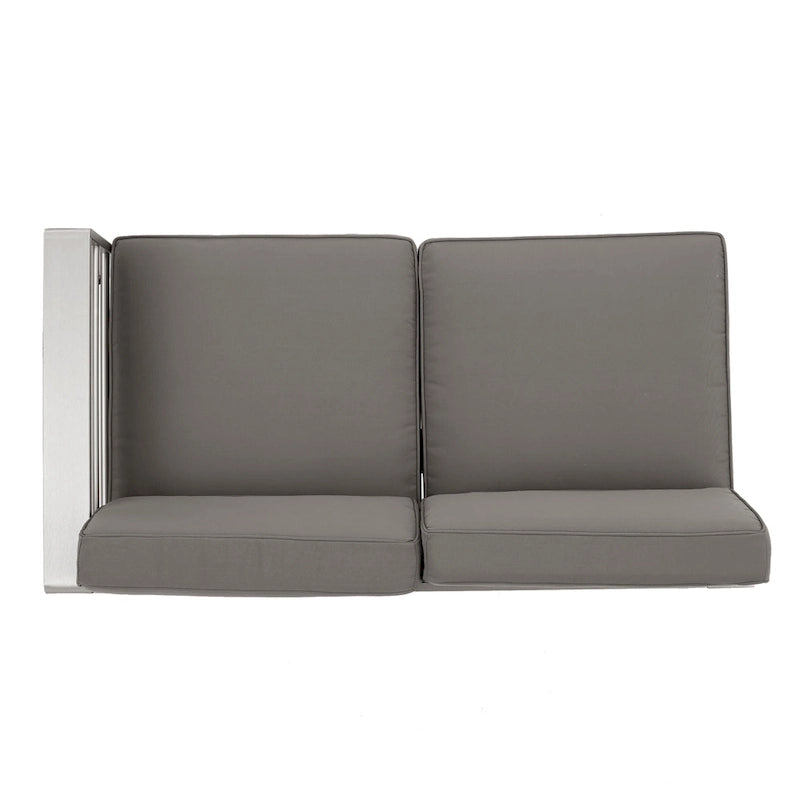 Canapé d'angle d'extérieur en aluminium en U pour 11 personnes, par Christopher Knight Home, Cape Coral