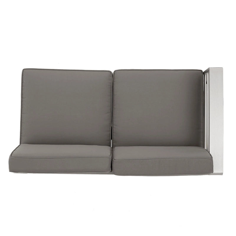 Canapé d'angle d'extérieur en aluminium en U pour 11 personnes, par Christopher Knight Home, Cape Coral