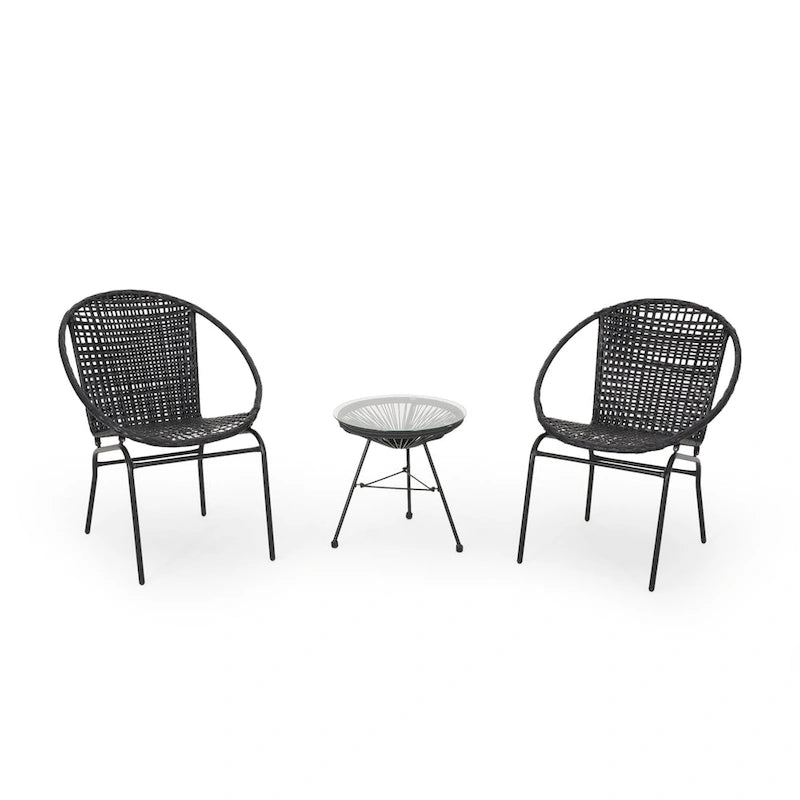 Ensemble de conversation en osier 2 places Java Outdoor de Christopher Knight Home
