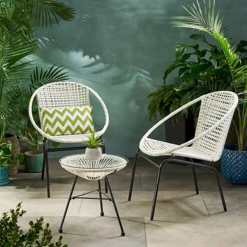 Ensemble de conversation en osier 2 places Java Outdoor de Christopher Knight Home