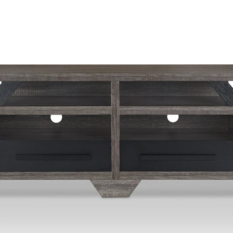Meuble TV étagère ouverte à niveaux DH BASIC Modern Gray 82 par Denhour