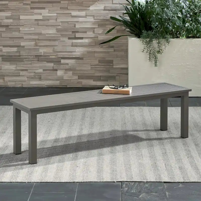 Plantation Key Granite Outdoor Dining Bench
