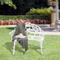 Banc de jardin extérieur en aluminium pour deux personnes