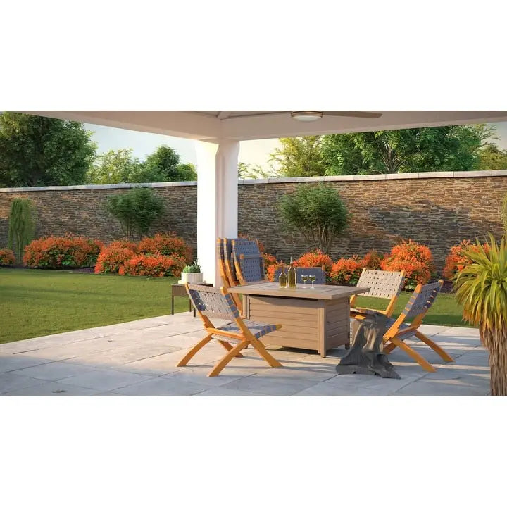 Chaise pliante Sava pour l'intérieur et l'extérieur en sangle gris chaud