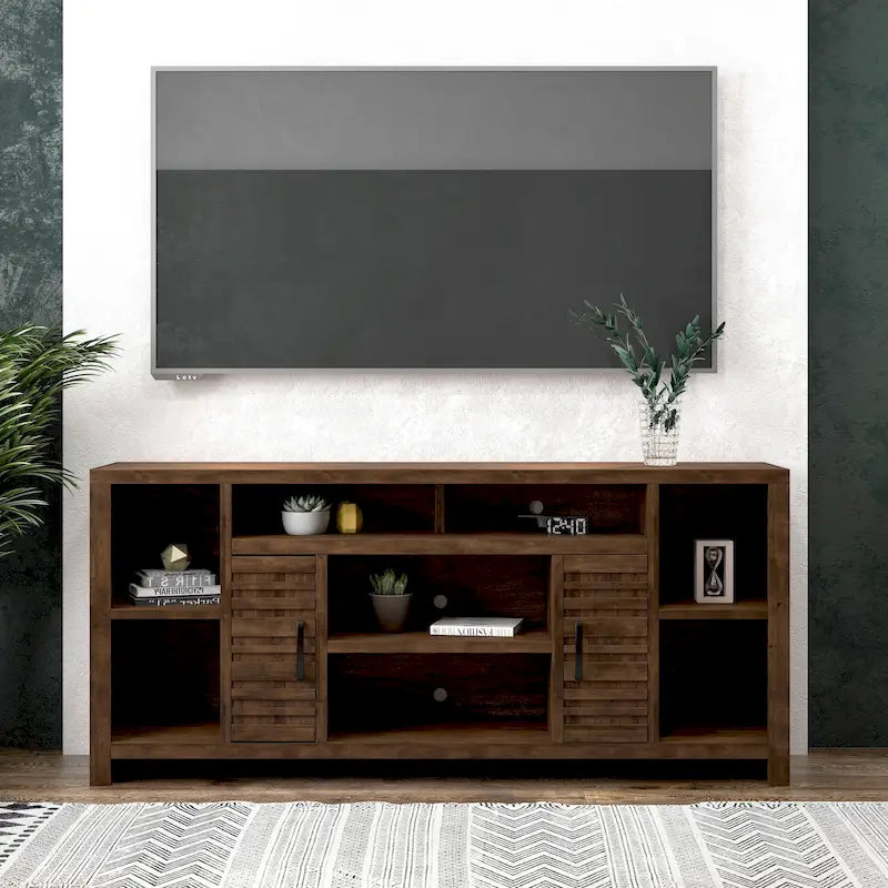 Meuble TV Bridgevine Home Sausalito de 74 po pour téléviseurs jusqu'à 85 po, aucun assemblage requis
