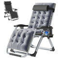 Fauteuil Zéro Gravité Portable, Chaise Longue Pliante d'Extérieur, Gris