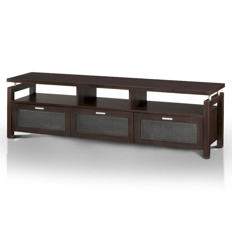 Console TV de rangement Posa Contemporary Espresso de 71 pouces par Furniture of America