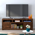 Meuble TV Bridgevine Home Sausalito 72 pouces pour téléviseurs jusqu'à 85 pouces, aucun assemblage requis, finition Whiskey
